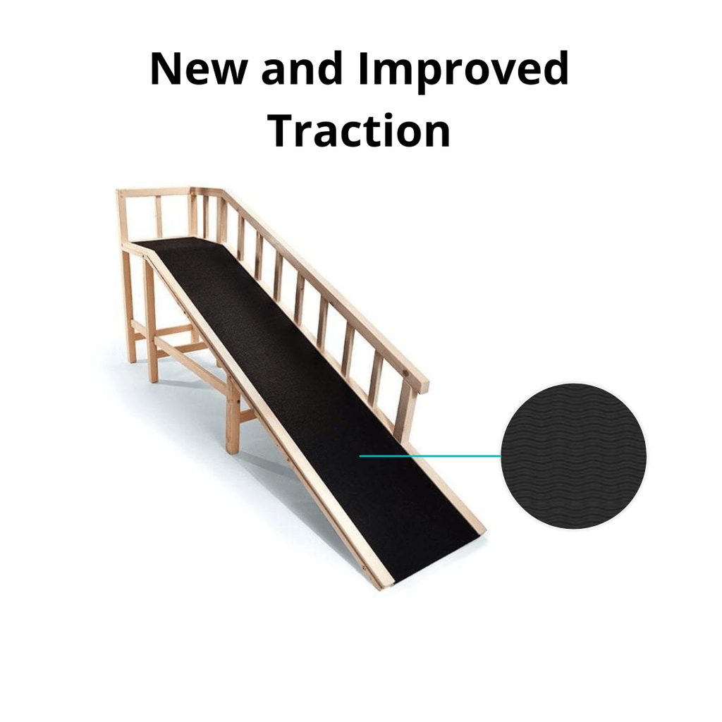 Gentle Rise Dog Bed Ramp - NEW TPE Flooring for Improved Traction