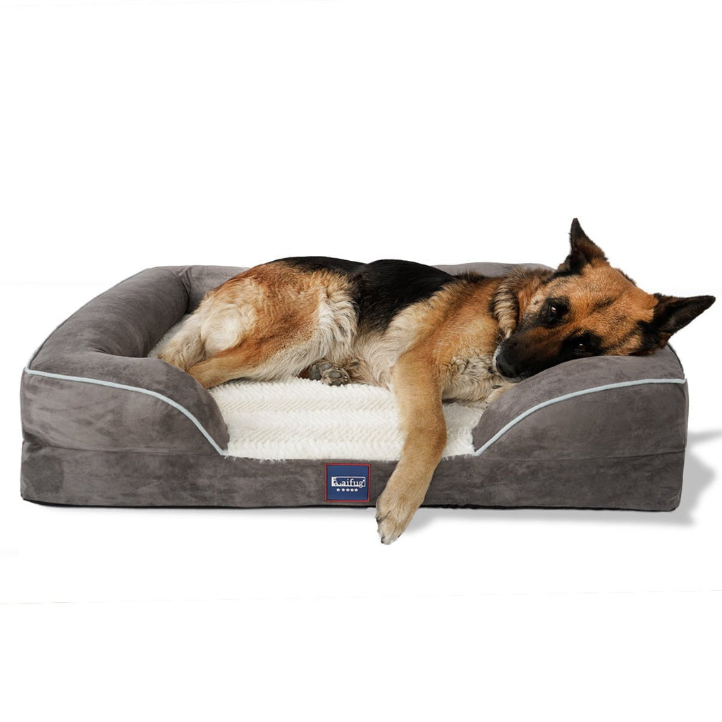 Orthopedic Memory Foam Dog Bolster Sofa Bed 