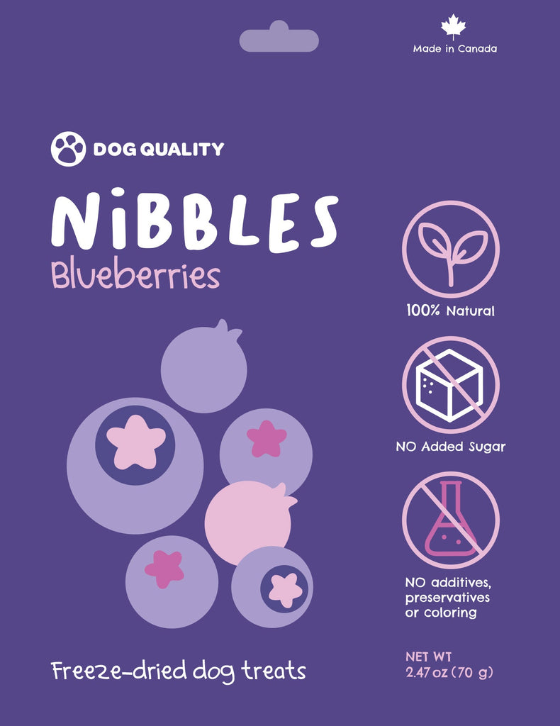 Nibbles Freeze-dried Blueberries | A 100% Natural, Healthy Dog Treat Alternative