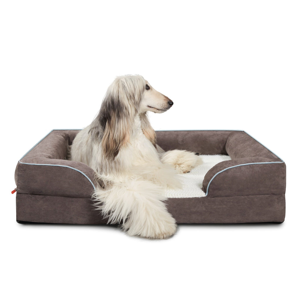 Premium Orthopedic Memory Foam Dog Bolster Sofa Bed 