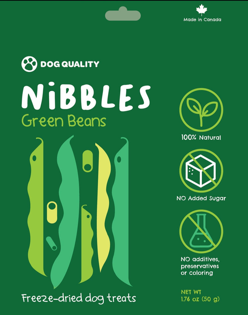 Nibbles Freeze-dried Green Beans | A 100% Natural, Healthy Dog Treat Alternative