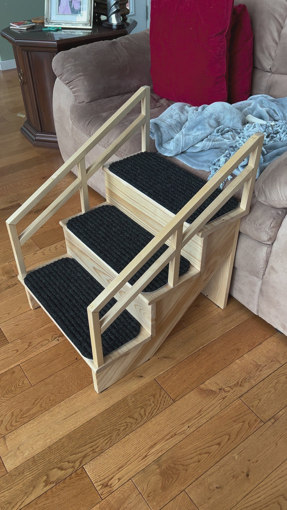 Gentle Rise Pet Steps - 3 Step Dog Stairs