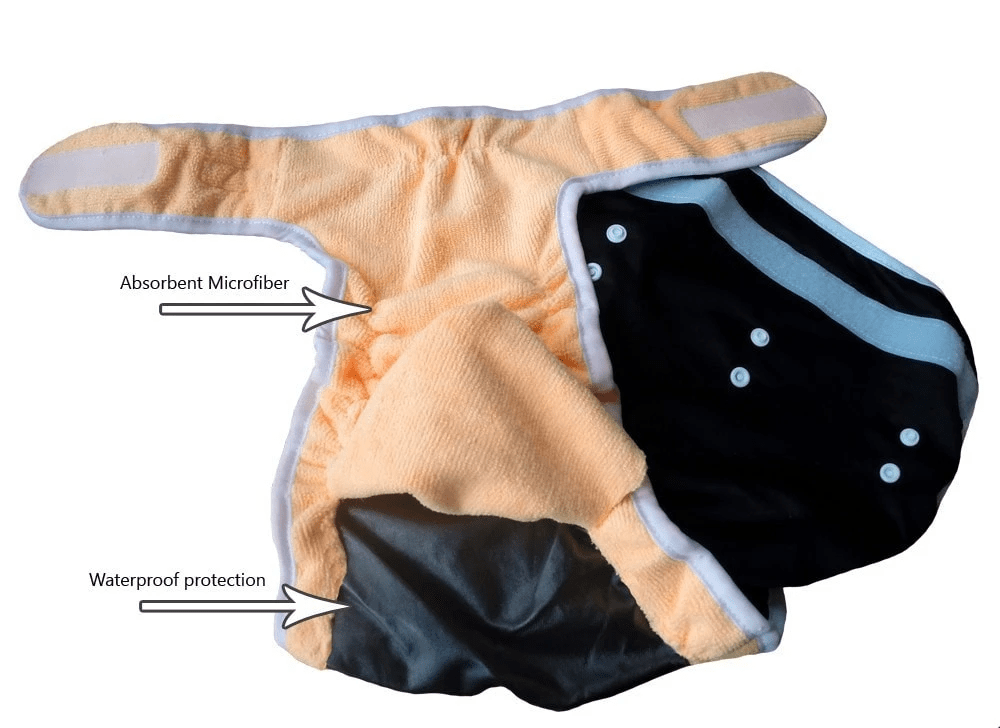 Washable Wonders™ Dog Amputee Diapers (Male) With Tail Hole – Dog